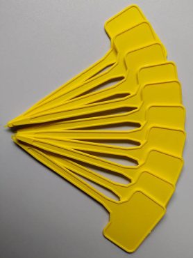 Садовые таблички для маркировки растений (10 шт) желтые (1 уп)